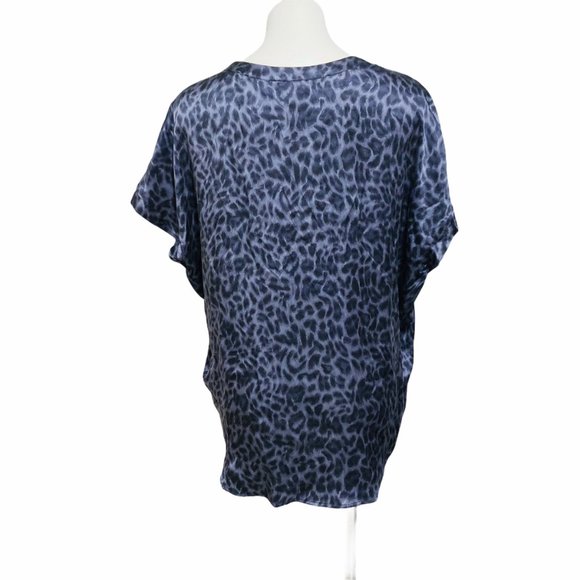 Joie Small Joann C Animal Print Silk Blouse - Picture 5 of 8